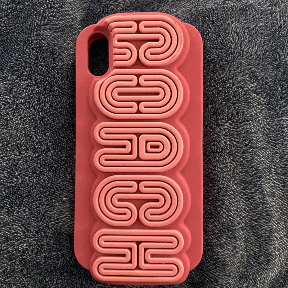 Pink coach iPhone XR case